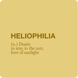 Kaartje met het woord heliophilia