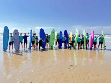 Surfles op het strand